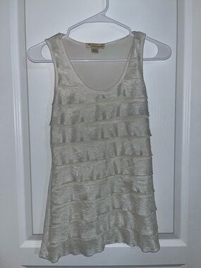 Forever 21 Cream Basic Scoop Neck Tee